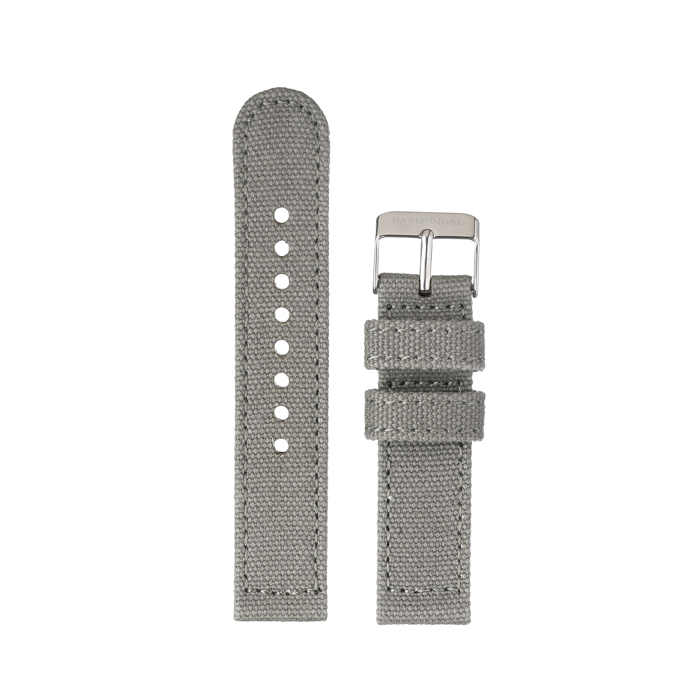 Strap - Oliven grøn Canvas 20mm - Stål