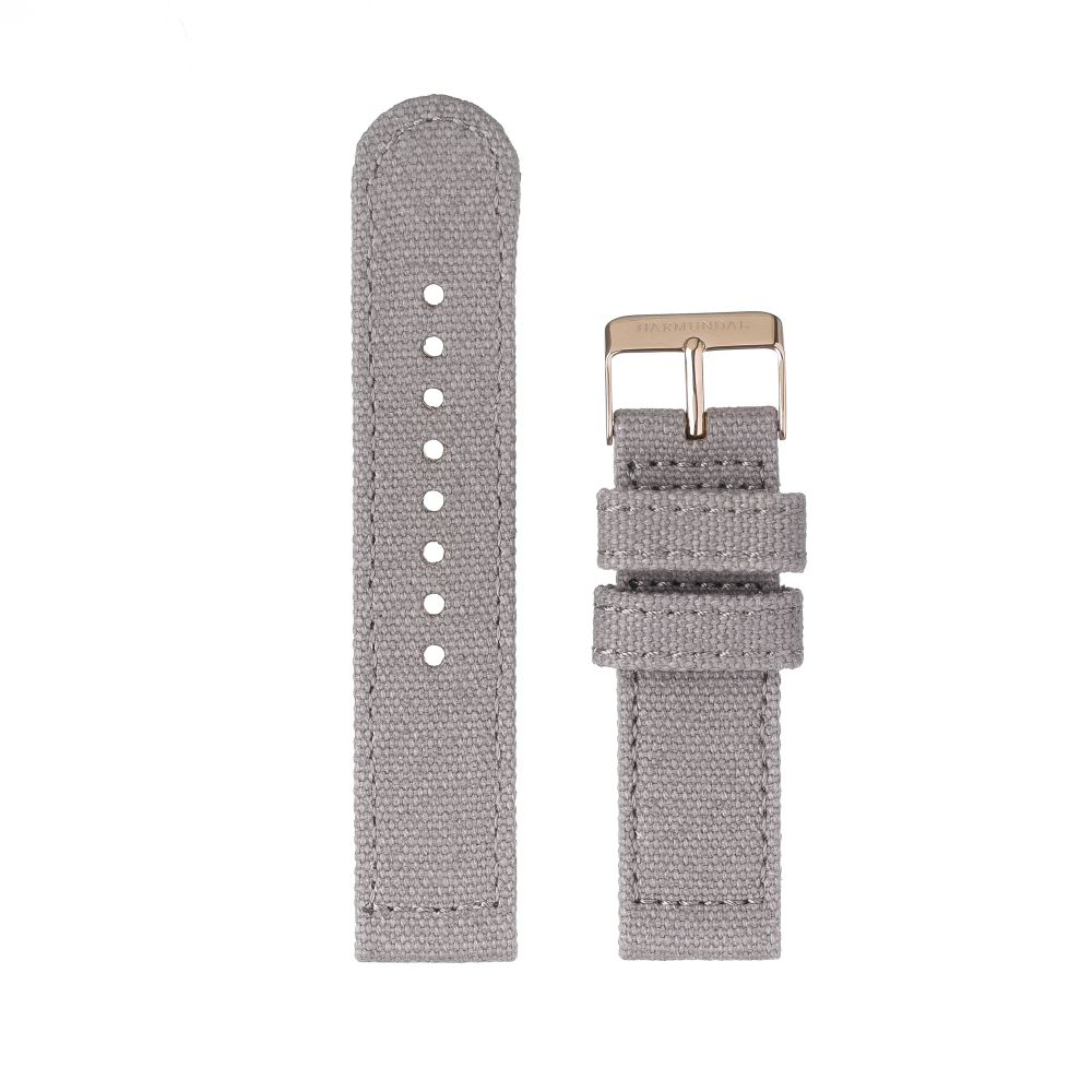 Strap -  Purple grey Canvas 22mm - Rosa